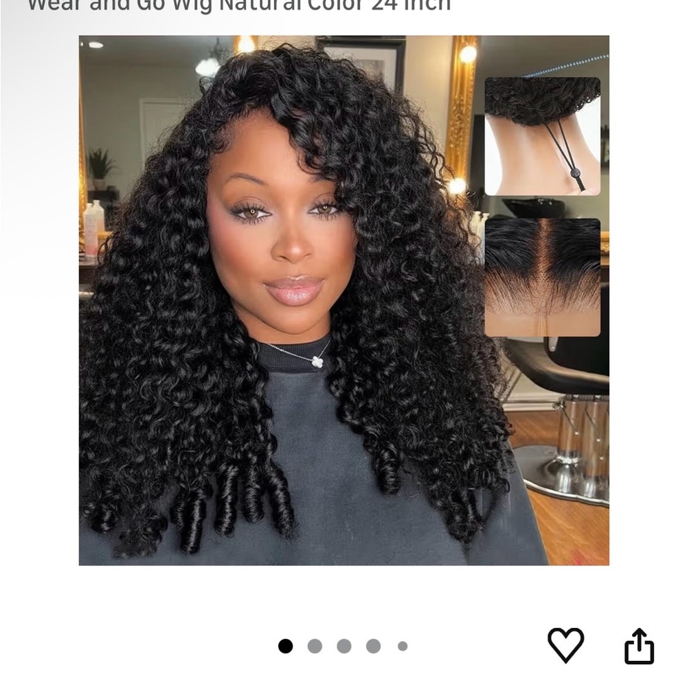 Curly Black Wig for Women